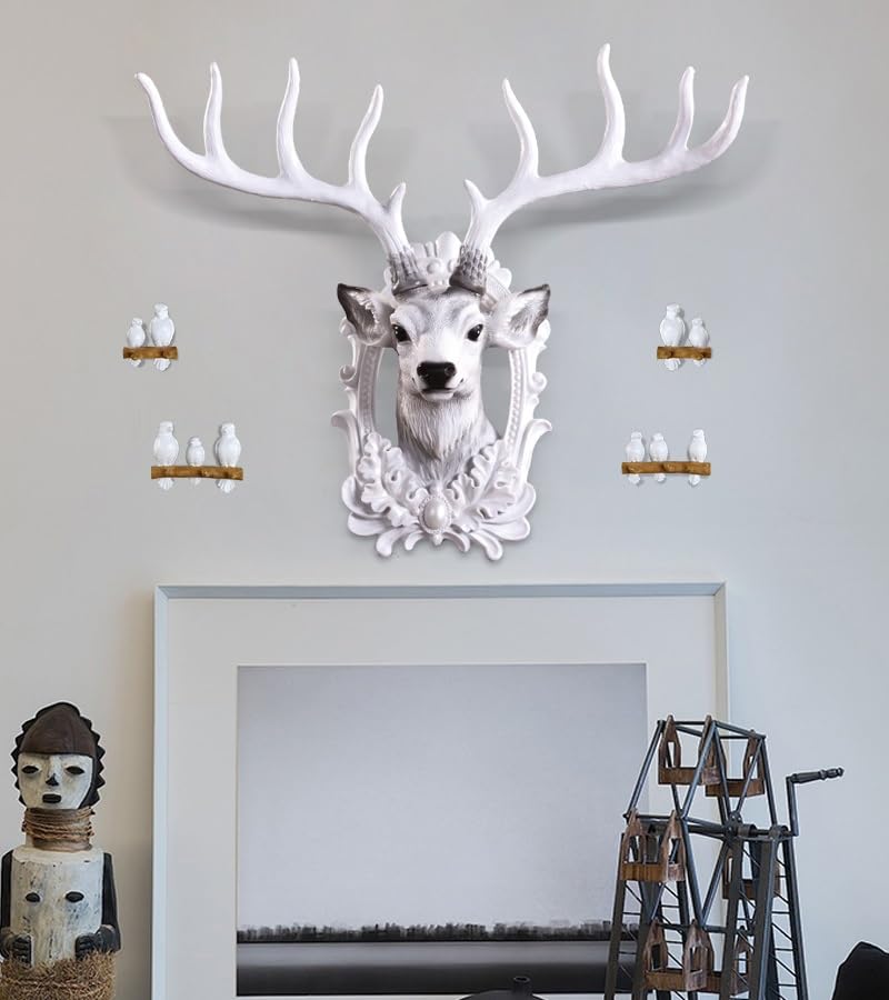 Amazon.com: KAXLDHH Deer Head Resin Faux Deer Antlers Taxidermy